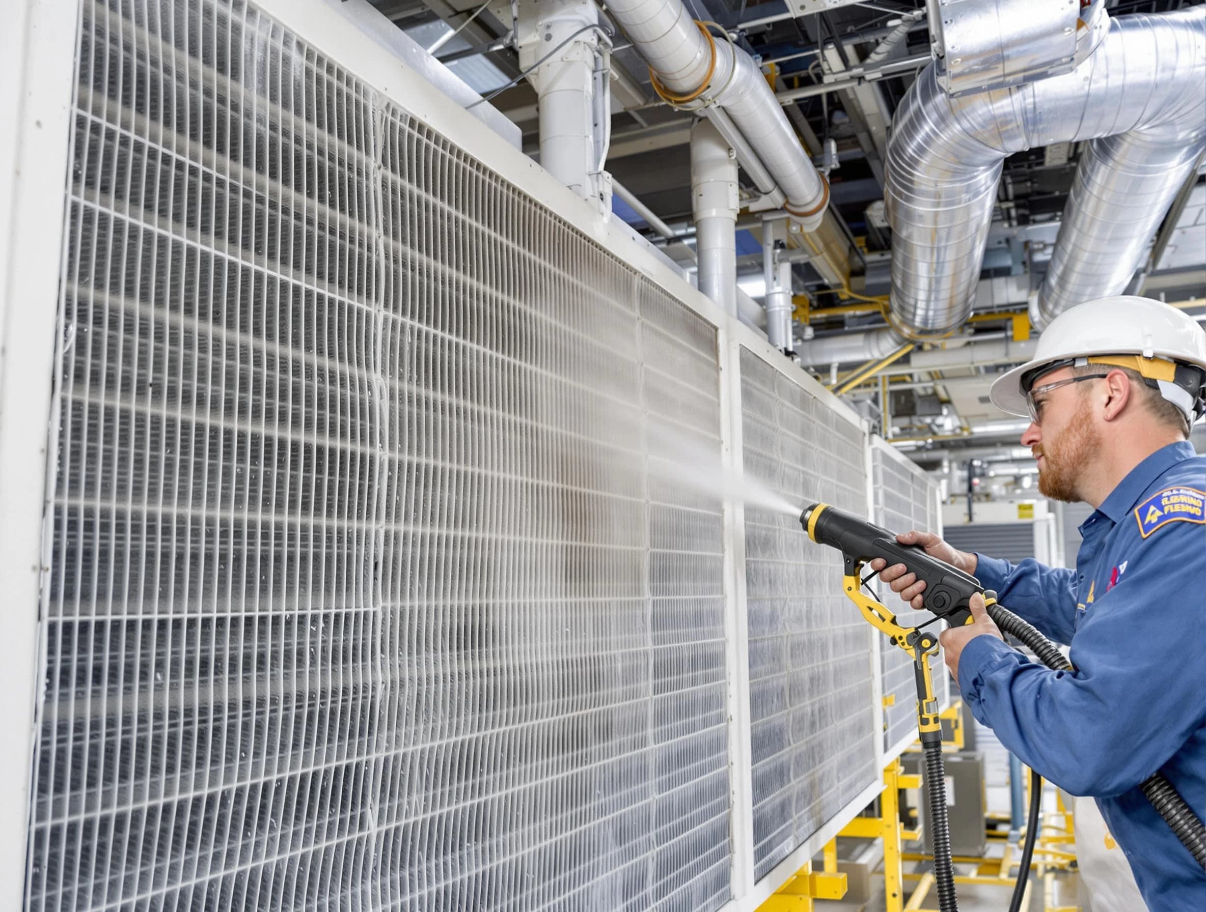 Professional commercial coil cleaning by Billerica Air Duct Cleaning in Billerica