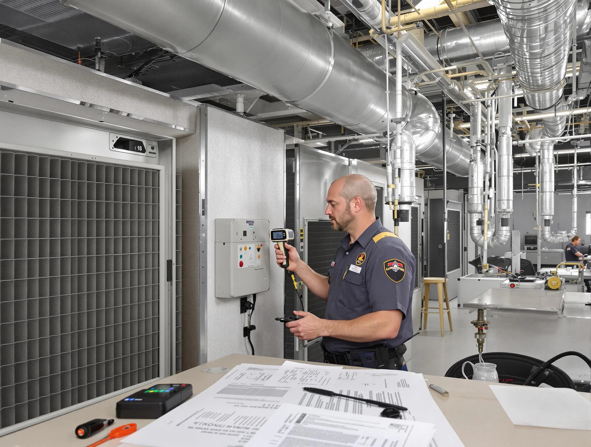 Professional filter system inspection by Billerica Air Duct Cleaning in Billerica