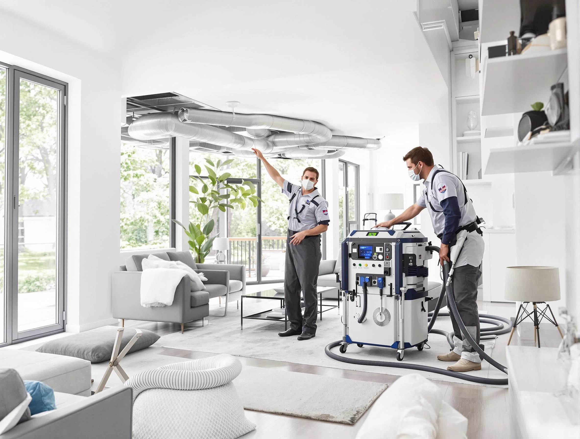 Billerica Air Duct Cleaning professional conducting pure air duct cleaning with state-of-the-art equipment in Billerica