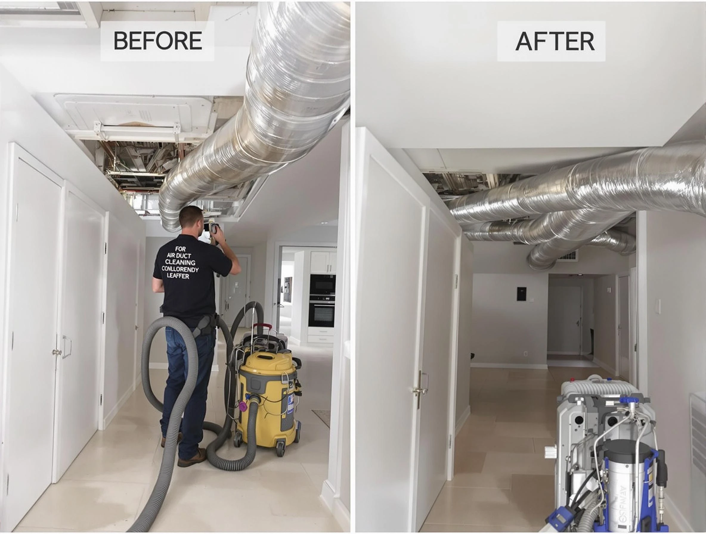 Billerica Air Duct Cleaning professional performing thorough air duct cleaning in Billerica