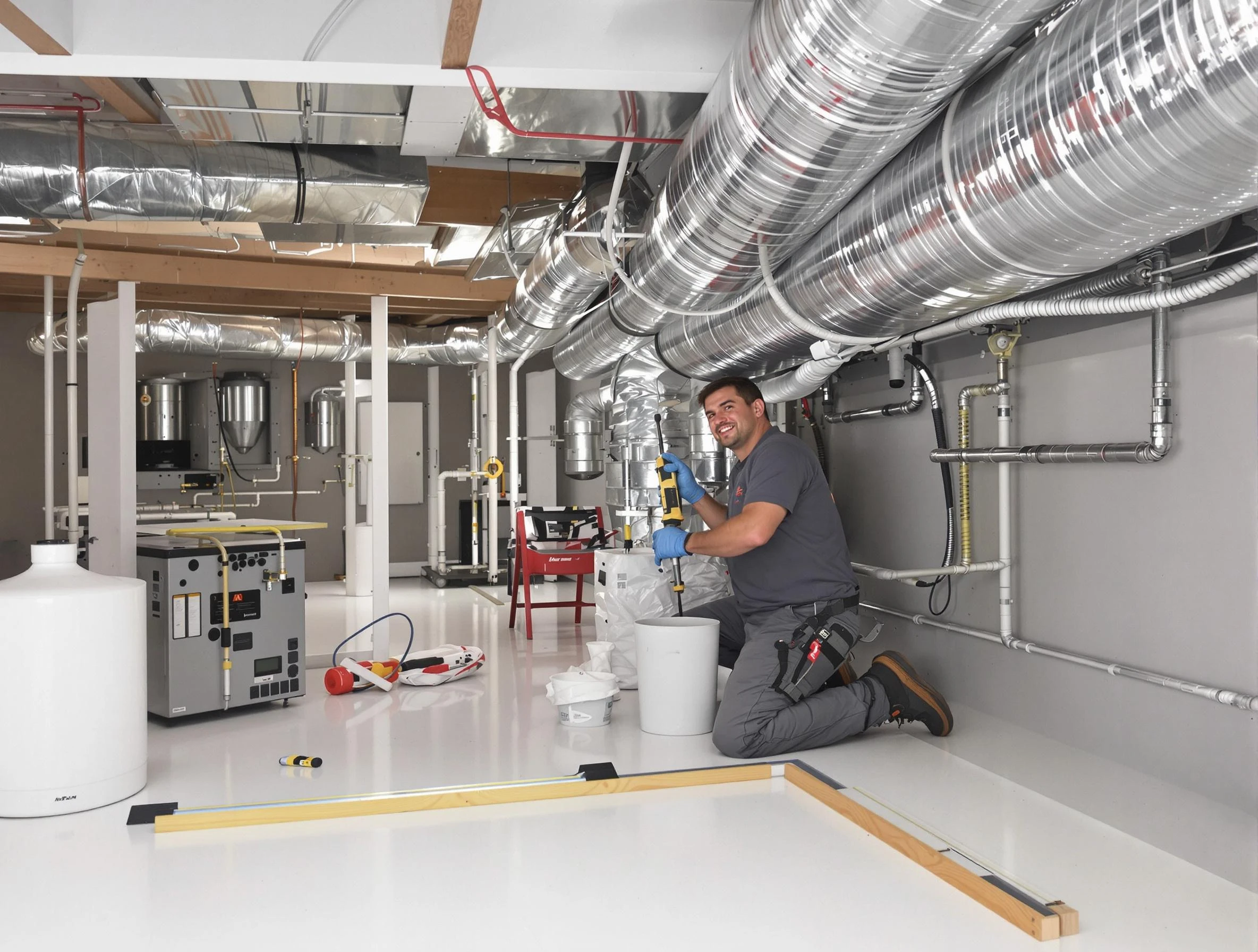Professional duct sealing service by Billerica Air Duct Cleaning in Billerica