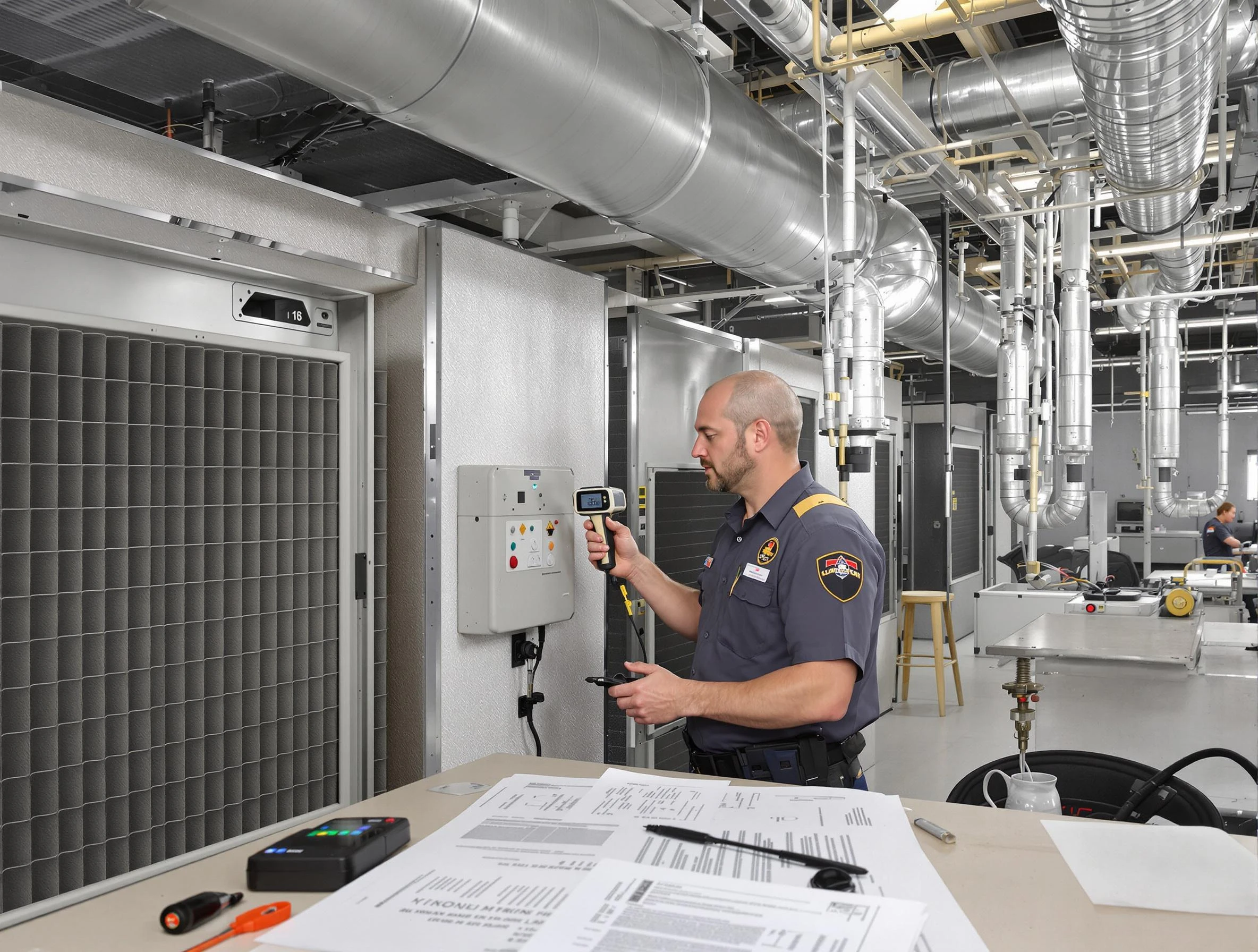 Professional filter system inspection by Billerica Air Duct Cleaning in Billerica